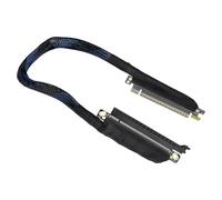 MLWSKERTY Highly Speed PCIe5.0 X16 Left Exit Graphics Card Risers Cable 180 Degree Angled Design With Silver Coated Contacts