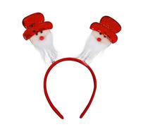 MLWSKERTY MerryChristmas Headband Red Bowknot Snowman Hairband Stage Performances Props Holiday Hair Accessories Party Supplies