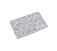 MLWSKERTY Mini Cross Moon Heart Earring Resin Mould Leaf Shapes Silicone Moulds for DIY Women Girl Earring Jewelry Resin Craft Mould