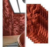 MLYAYE 5pcs 10 Pack Wall Texture Panels 3d Red for Gaming Set Up, Faux Rock Artificial Stone Siding - Enhanced Glue-up Waterproof Wainscoting Panel Peel and Stick(5 pack)