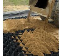 MLYAYE 6inch Thick Gravel Driveway Grid System, Heavy Duty Ground Paving Stabilizer Pad for Walkway/Subgrade Work/River Channel/Parking Lots, Fills Sand Soil Stone Grass(1m x 2m (3.3X6.5ft))