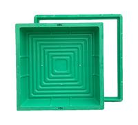 MLYAYE Custom Manhole Covers Grass Top, 400 mm 600 800 1000 mm Square Invisible Embedded Septic Tank Cover Lid Decorative with Frame for Lawn/Garden/Yard/Parks(600x600 mm)