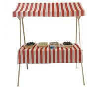 MLYAYE Farmers Market Vendor Cart Display Stand, Portable Heavy-duty Wood Folding Carts Stall with Wheels Selling Food for Booth/Street/Events/Festivals/Beaches(Red,120 x 60 x 200 cm)
