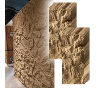 MLYAYE Heavy Duty Stone Look Wall Covering, Pu Textured Wainscoting Panels Faux Rock for Exterior Wall Decoration/Courtyard/Hotels/Restaurants - Easy to Install(10 pcs)