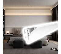 MLYAYE Interior Wall/Ceiling Light Strips Channels, Modern Corner Linear Light Diffuser with Corner Connector for Hotel/Bedroom/Attic/Background(B Style,27 ft (8.2 m))