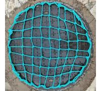 MLYAYE Outdoor Sewerage Manhole Safety Nets for Against Falling Objects, Catch Basin Drainage Systems Wellhead Barrier Rope Net - Easy to Install(71cm(28inch))