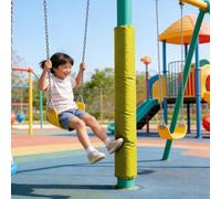 MLYAYE Pole Pads and Column Pads Wrap Around for Safety Protective, Basketball Pole Padding Heavy Duty Safety Pad for 2" - 5" Round Poles(H 150cm/5ft Yellow,Id 5 cm (2 in))