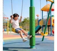 MLYAYE Pole Pads and Column Pads Wrap Around for Safety Protective, Basketball Pole Padding Heavy Duty Safety Pad for 2" - 5" Round Poles(H 90cm/3ft Green,Id 6 cm (2 2/5 in))