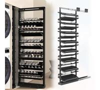 MLYAYE Standing Cabinet Recessed Sliding Shoe Rack, Space Saving Large Capacity Shoe Storage Solution with Heavy Duty Slide Rail for Mudroom/Stairwell/Spas(Depth-58cm/23inch,15 - Tier)