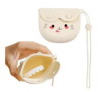 Mlysnd Retainer Case, Aligner Case, Carry a Portable Cleaning Holder Silicone Tooth Orthopedic Silicone Storage Bag (9.5 x 8cm)