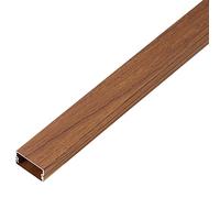MLYY Cable Hider Wood Grain, Renter Friendly Heavy Duty Flat Wire Channel, Aluminum Square Decorative Cord Raceway, 1m (39") Long (Color : Brown, Size : 20X10mm/0.8X0.4 in)