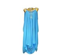 MLYYX Latin Dance Great Swing Dress Chiffon Beach Long Maxi Skirt Salsa Tango Competition Outfit Ballroom Dresses,Blue,XS