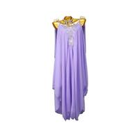 MLYYX Latin Dance Great Swing Dress Chiffon Beach Long Maxi Skirt Salsa Tango Competition Outfit Ballroom Dresses,Purple,XXL