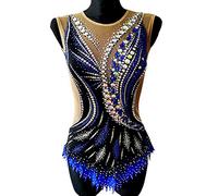 MLYYX Rhythmic Gymnastics Leotards for Girls Figure Skating Performance Costume Women's Artistic Competition Dress Handmade,A,M