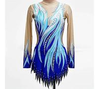 MLYYX Rhythmic Gymnastics Leotards Women's Girls' Ice Skating Bodysuit Figure Skating Performance Dress Artistic Gymnastics,A,4_6Years