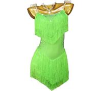 MLYYX Tassel Ballroom Dress for Women Latin Competition Costume Fringe Cha Cha Samba Performance Clothing Backless,A,3XL