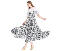 MLYYX Waltz Waltz Robes De Danse De Balle Simple Tango Flemish Tango Robe Flamenco Salsa Performance Dance Costume,Black,L