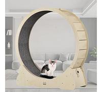 MLYYYDSS Cat Running Wheel Cat Wheel,Cat Toys,Kitten Toys, Indoor Cat Toys CAT Exercise Wheel Locking Mechanism, TPE Silent and Noiseless Rollers,XL-Woodcolor