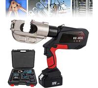 MLYYYDSS Electric Hydraulic Wire Crimper Crimping Tool, Rechargeable Hydraulic Crimping Pliers with OLED Digital Display, Cable Wire Terminal Lug Crimper for 16-400mm² Copper & Aluminium Lugs Red