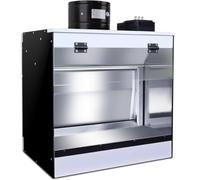 MLYYYDSS Professional Airbrush Spray Booth Kit with Waterfall Water Curtain & LED Lighting, Ideal for Model Making, Cake Decorating, Nail Art, Pottery & Craft Projects 50 * 50 * 40cm