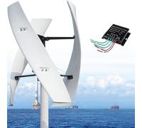 MLYYYDSS Vertical Wind Turbine Generator Kit 12V/24V/48V/220V for Home, Business & Industrial Energy Supply - Complete Wind Mill System with Controller for Renewable Energy Solutions 3000W-24V