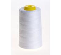 MM BRAND OVERLOCKING THREAD - OVERLOCKER THREAD - SEWING THREAD - 120s SPUN POLYESTER - 4 X 5000 YARD SPOOLS - VARIETY OF COLOURS INCLUDING BLACK, WHITE, BLUE, GREY, BROWN, YELLOW, RED, BEIGE, CREAM, GREEN, NAVY. PINK AND PURPLE (WHITE)