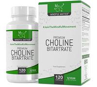 MM Choline | 120 High Strength Vegan Choline-Supplement Capsules - 700mg Coline Bitartrate per Serving | Non-GMO, Gluten & Allergen Free | Manufactured in The UK