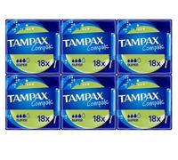 MM Compak Tampons Super 18 x 6 Packs (108 Total) | Compact & Reliable Tampons for Leak Guard Protection | Value Bundle for Everyday Comfort & Confidence | Super Absorbent Tampons for Women