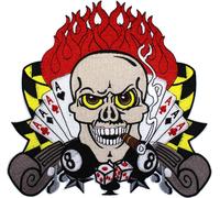 MM GAMBLER skull patch 20x20 cm