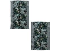 mm Living Set Of 2 Florian Cotton Linen Tea Towel 50 X 70Cm