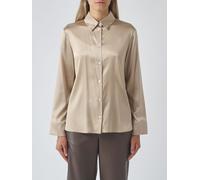 MM Max Mara Long-Sleeved Stretch-Silk Satin Shirt with Classic Collar - Size: 48 - female