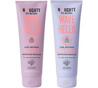 MM Noughty Wave Hello Shampoo & Conditioner Set 250ml | Curl Defining for Curly & Wavy Hair | 97% Natural, Vegan, Sulphate-Free, Paraben-Free Haircare Bundle for Frizz Control & Hydration