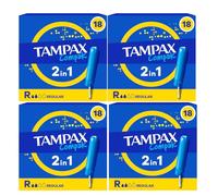 MM Tampax Compak Tampons Regular 18 x 4 Packs (72 Total) | Compact, Discreet & Reliable Protection | Leak Guard & Easy Applicator