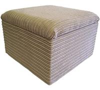 mm08enn Extra Large Storage Box/pouffe/footstool in Beige/Black/Brown/Grey in Jumbo Cord Fabric (Beige)