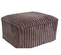 mm08enn Extra Large Storage Box/pouffe/footstool in Beige/Black/Brown/Grey in Jumbo Cord Fabric (Brown)