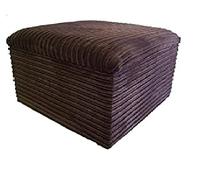 mm08enn Ottoman Storage Box/pouffe/footstool in Jumbo Cord Fabric Beige/Black/Brown/Grey/Cream in 4 Sizes (Medium Size L 20" x W 20" x H 14", Brown Jumbo Cord)