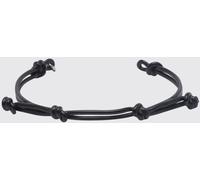 MM6 MAISON MARGIELA Knot Detail Chrome-Plated Brass Bangle Bracelet - Size: L - male