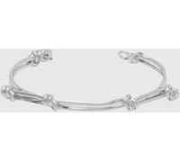 MM6 MAISON MARGIELA Knot Detail Chrome-Plated Brass Bangle Bracelet - Size: S - male