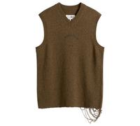 MM6 Maison Margiela Men's Knitted 6 Vest Khaki-Black Print