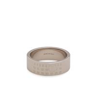 MM6 Maison Margiela Men's Minimal Logo 8mm Ring Shiny palladium 7