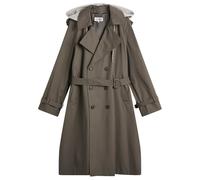 MM6 Maison Margiela Men's Trench Coat with detachable hood Grey