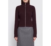 MM6 MAISON MARGIELA Slim Fit Cotton Cardigan with Turtleneck and Zip - Size: M - female