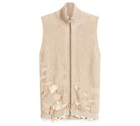 MM6 Maison Margiela Women's Knitted Gilet Camel/Chalk Medium