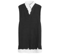MM6 Maison Margiela Women's Knitted V-Neck Mini Dress Black Medium