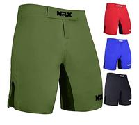 MMA BJJ Unisex Training Cage Fighting Grappling Martial Arts Boxing Muay Thai Wrestling Shorts., Olive, Medium