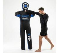 MMA Dummy Judo Grappling Dummy Punching Bag Brazilian BJJ JIU Jitsu Standing Position Dummy Wrestling Martial Arts Boxing Karate Training Dummies - Canvas - UNFILLED (Blue, 70" (Inch))