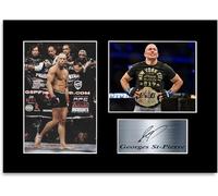 MMA Fighter Champion Georges St-Pierre GSP A4 Printed Signed Autograph Photo Display Mount Poster for Fans and Supporters