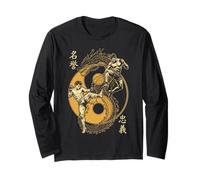 MMA Fighter Dragon Yin Yang Knee Kick Mixed Martial Arts Long Sleeve T-Shirt
