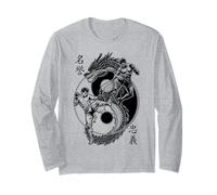MMA Fighter Dragon Yin Yang Knee Kick Mixed Martial Arts Long Sleeve T-Shirt