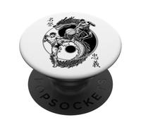 MMA Fighter Dragon Yin Yang Knee Kick Mixed Martial Arts PopSockets Adhesive PopGrip